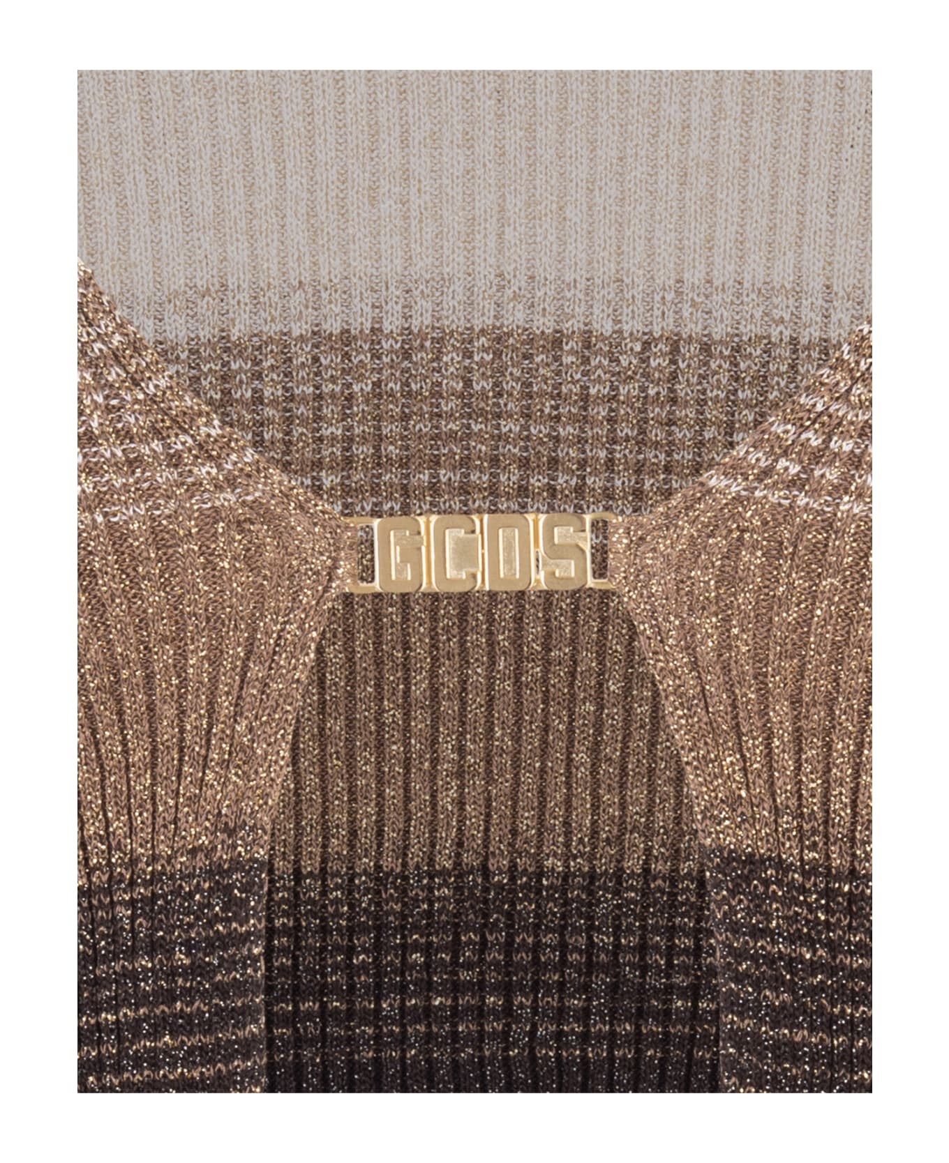 Gcds Degradé-effect Lurex Cropped Cardigan In Multicolor