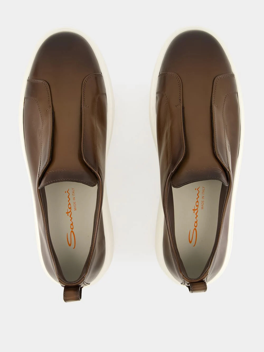 Santoni Round Toe Sneakers In Blue