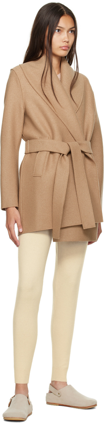 Harris Wharf London Volcano Coat In Nude