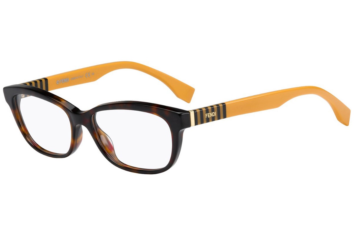 Fendi Logo Detail Flat Lens In White