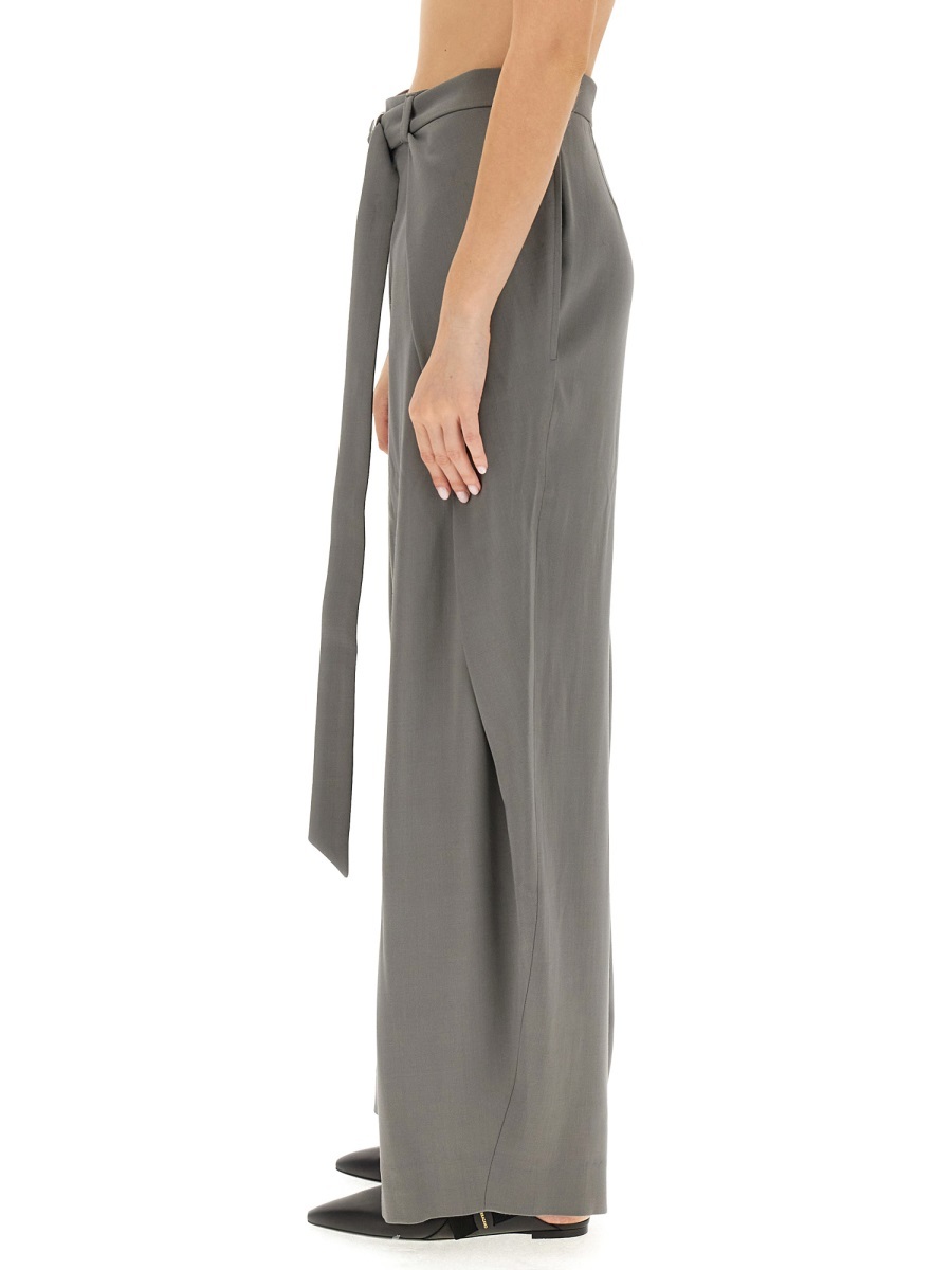 Ami Alexandre Mattiussi Trousers With Panels Mineral Grey In Gray