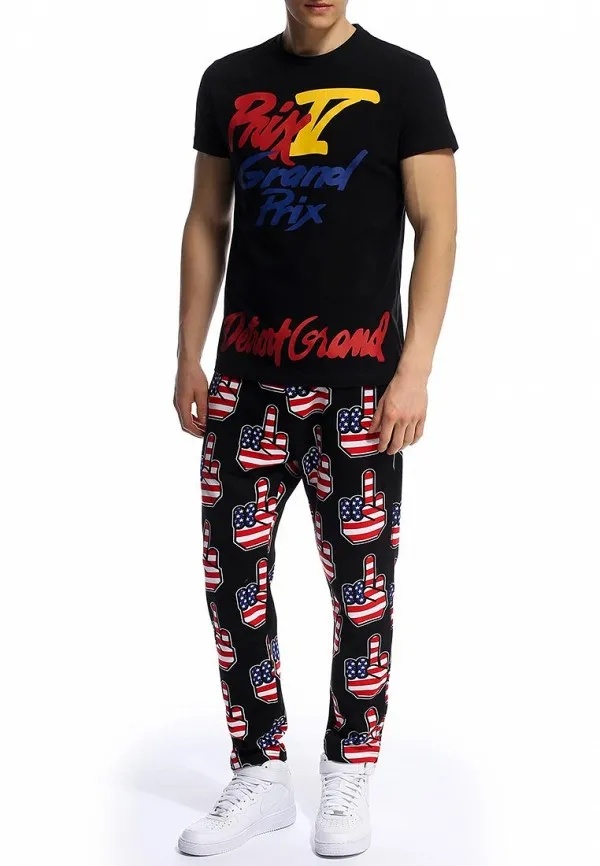 Moschino Printed Sweatpants In Black