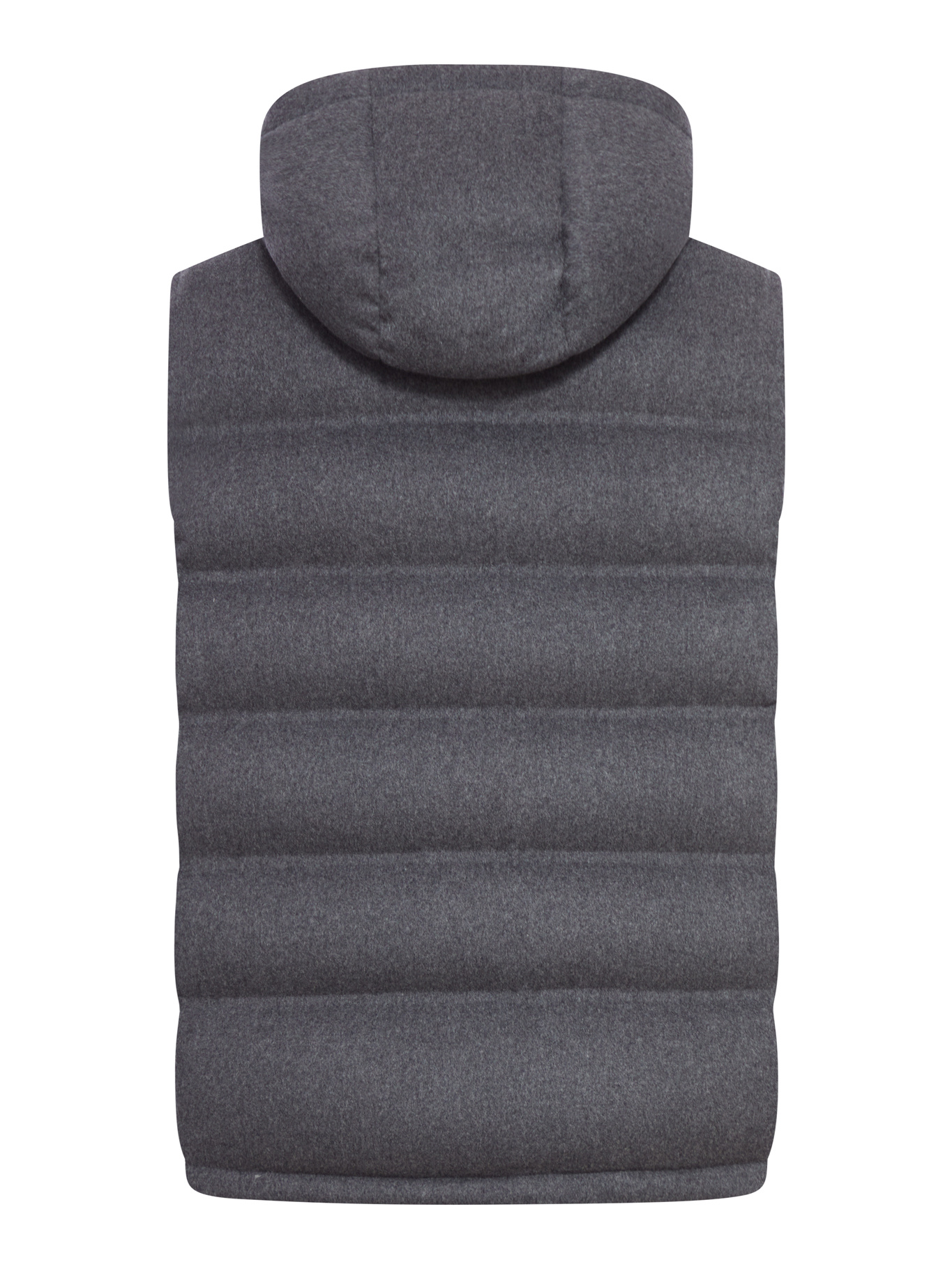 Brunello Cucinelli Hooded Cotton Vest In Gray