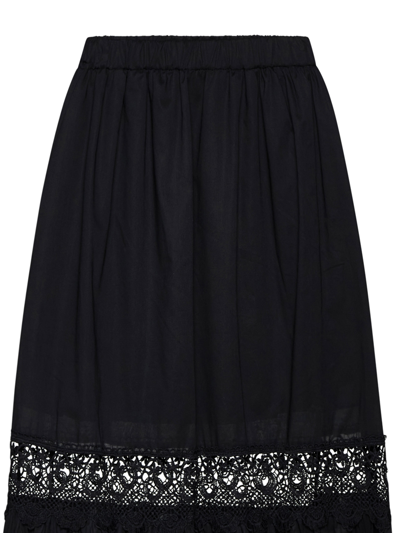 Kaos Lace Trim Midi Skirt