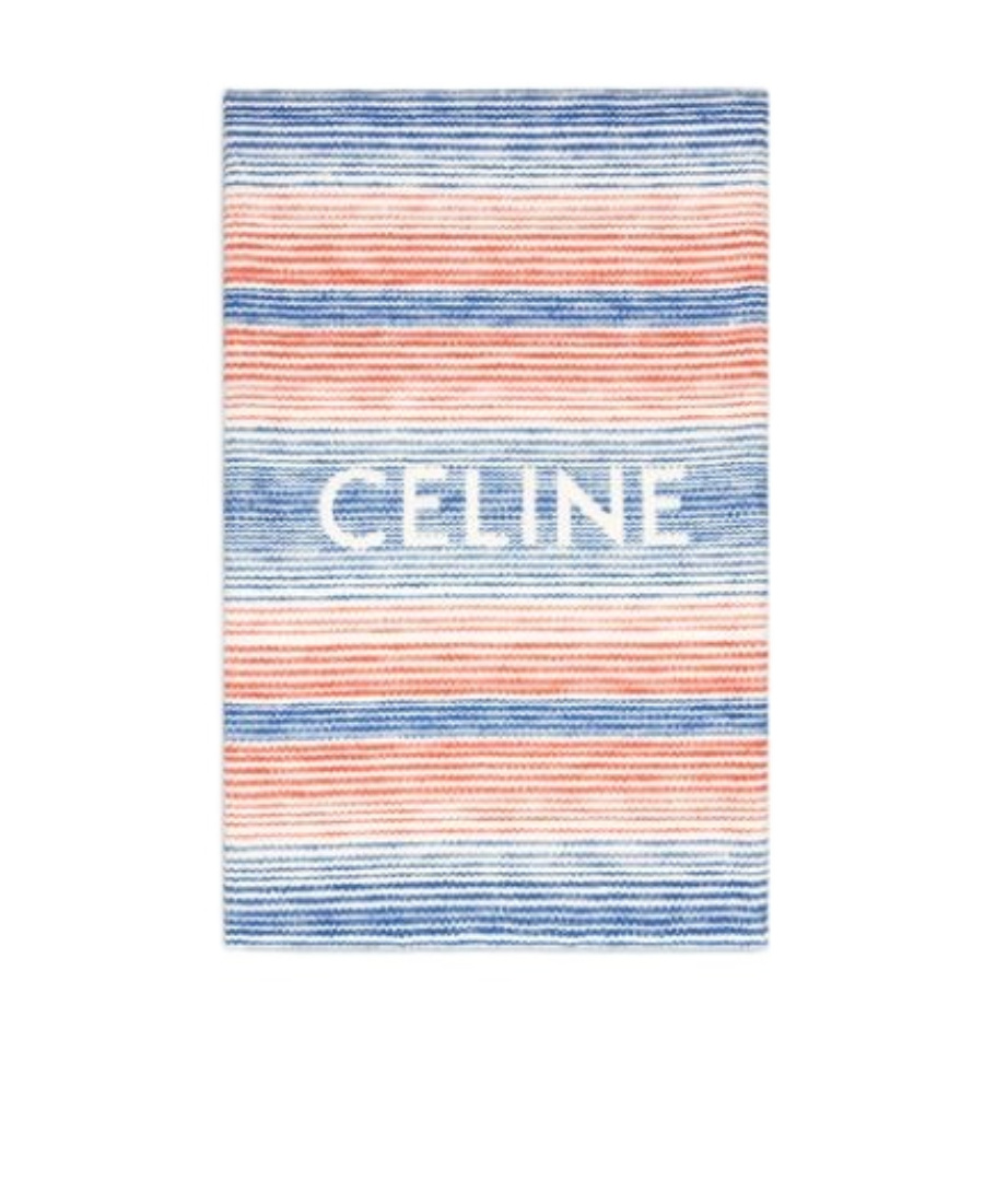 Celine Logo Beach Towel In Multicolor