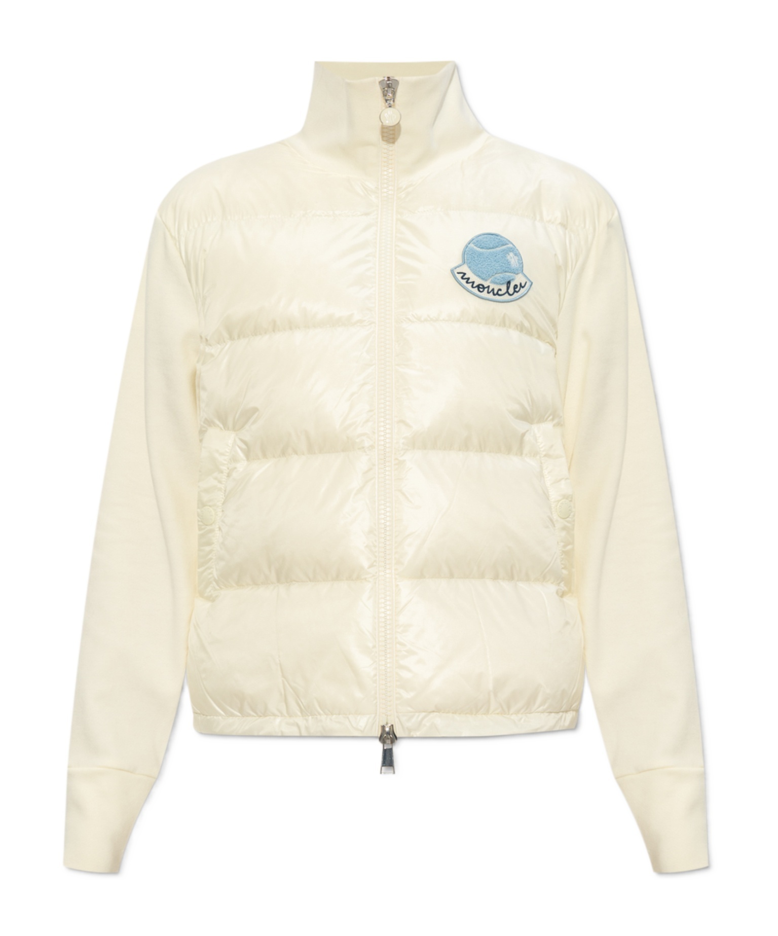 Moncler Logo-patch Padded-panel Jacket In White