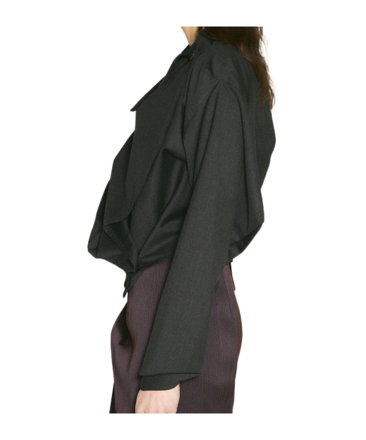 Vivienne Westwood Draped Asymetrical Shirt In Black | ModeSens