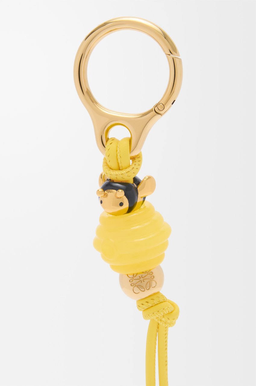 Shop Loewe Bee Charm In Yellow