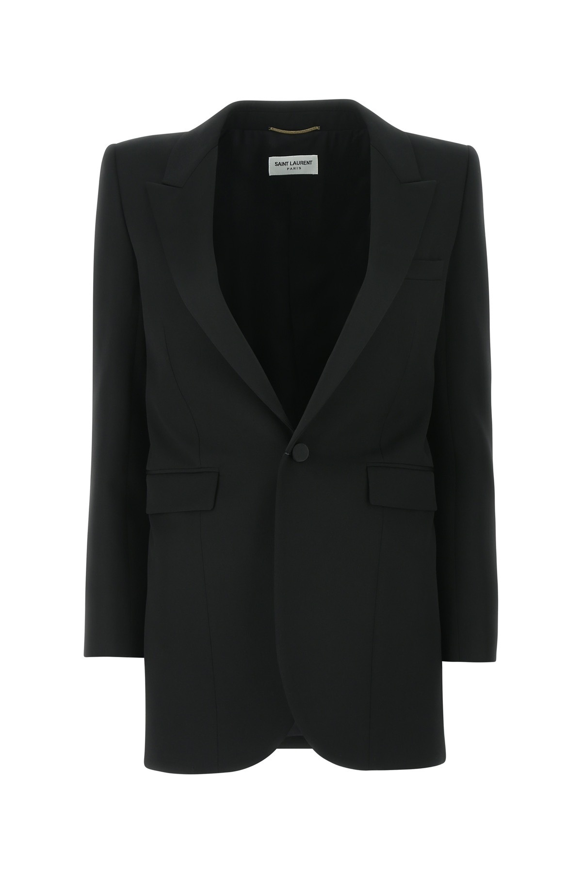 SAINT LAURENT SINGLE-BREASTED PEAK-LAPEL BLAZER