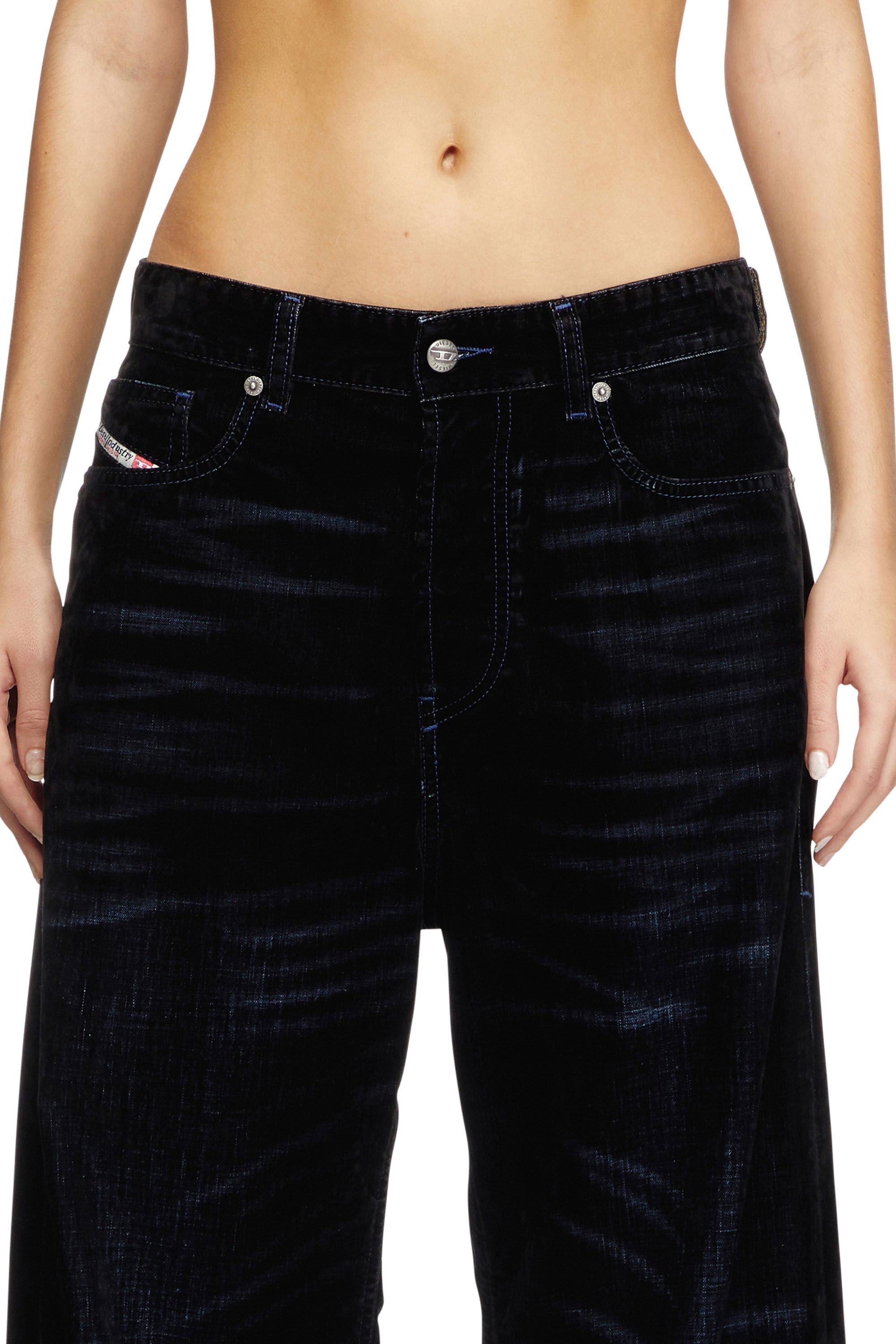 Diesel 1996 D-sire Low-rise Wide-leg Jeans In Black