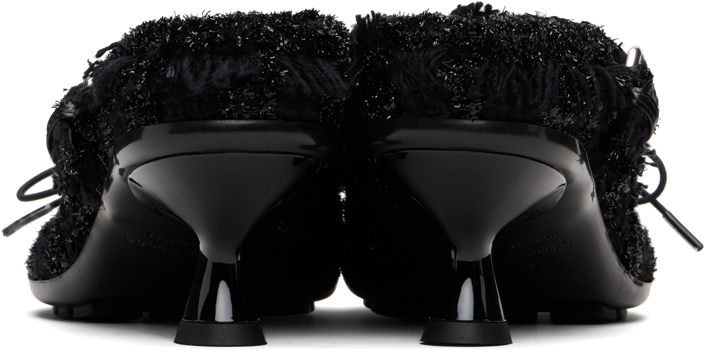 Simone Rocha Black Grip Mule Heels In Black