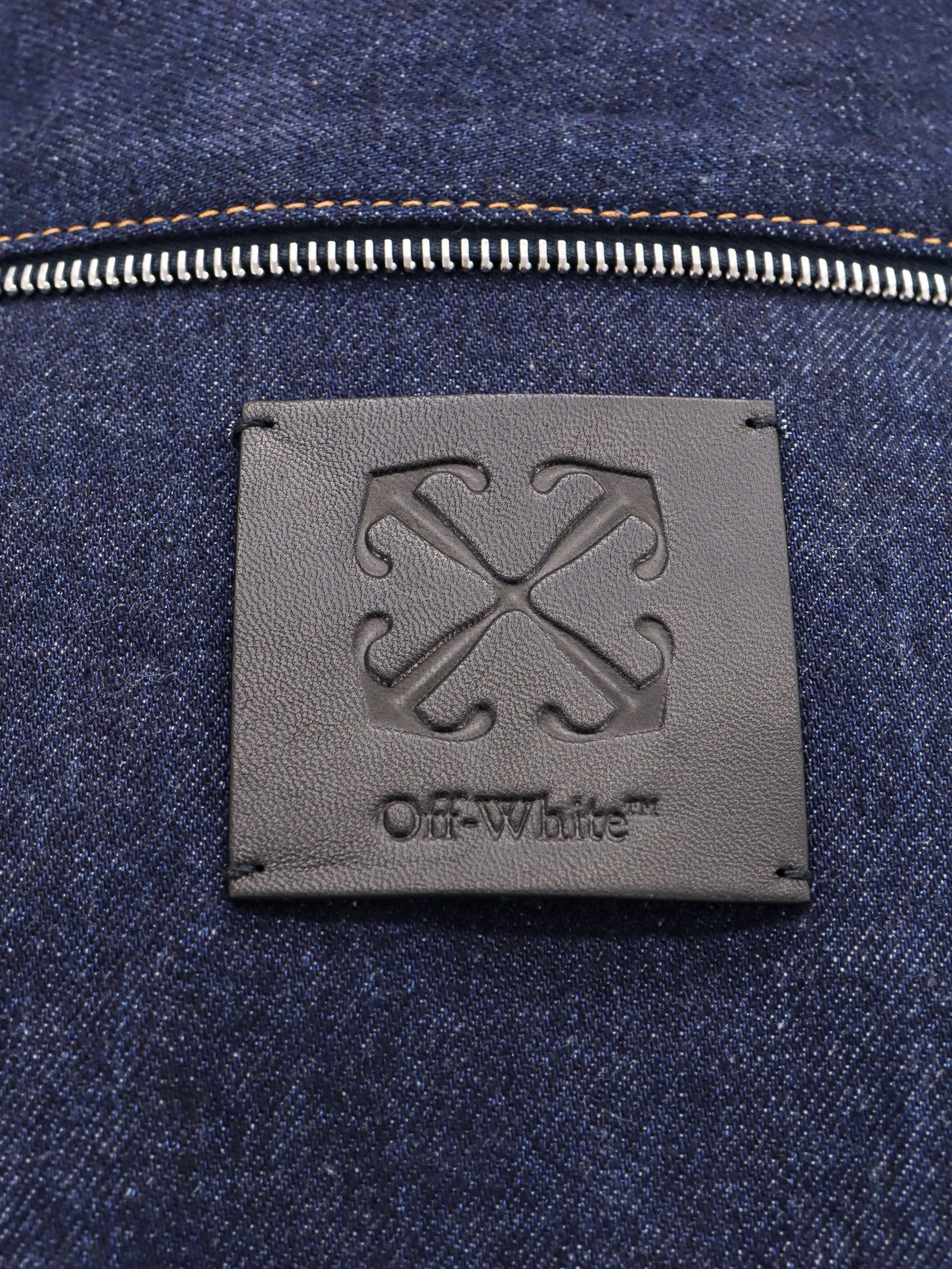 Off-white 90's Logo Skate Denim Jacket In Black