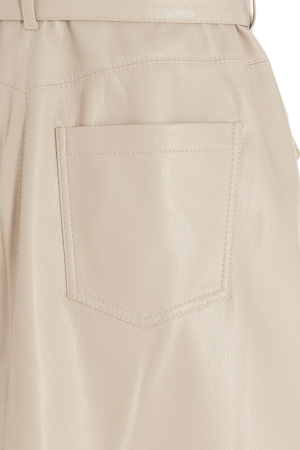 Nanushka Taupe Halli Shirt Vegan Leather Dress In Nude