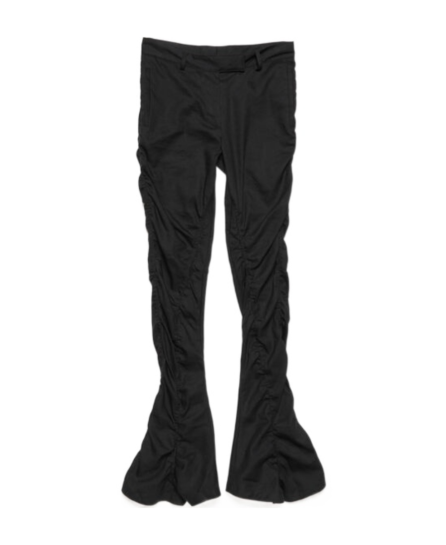 Acne Studios Mid-waist Flared Trousers In Black