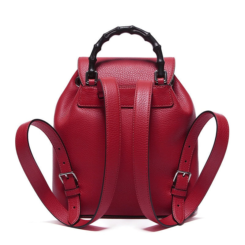 Gucci Bamboo Sac Series Backpacks In Red