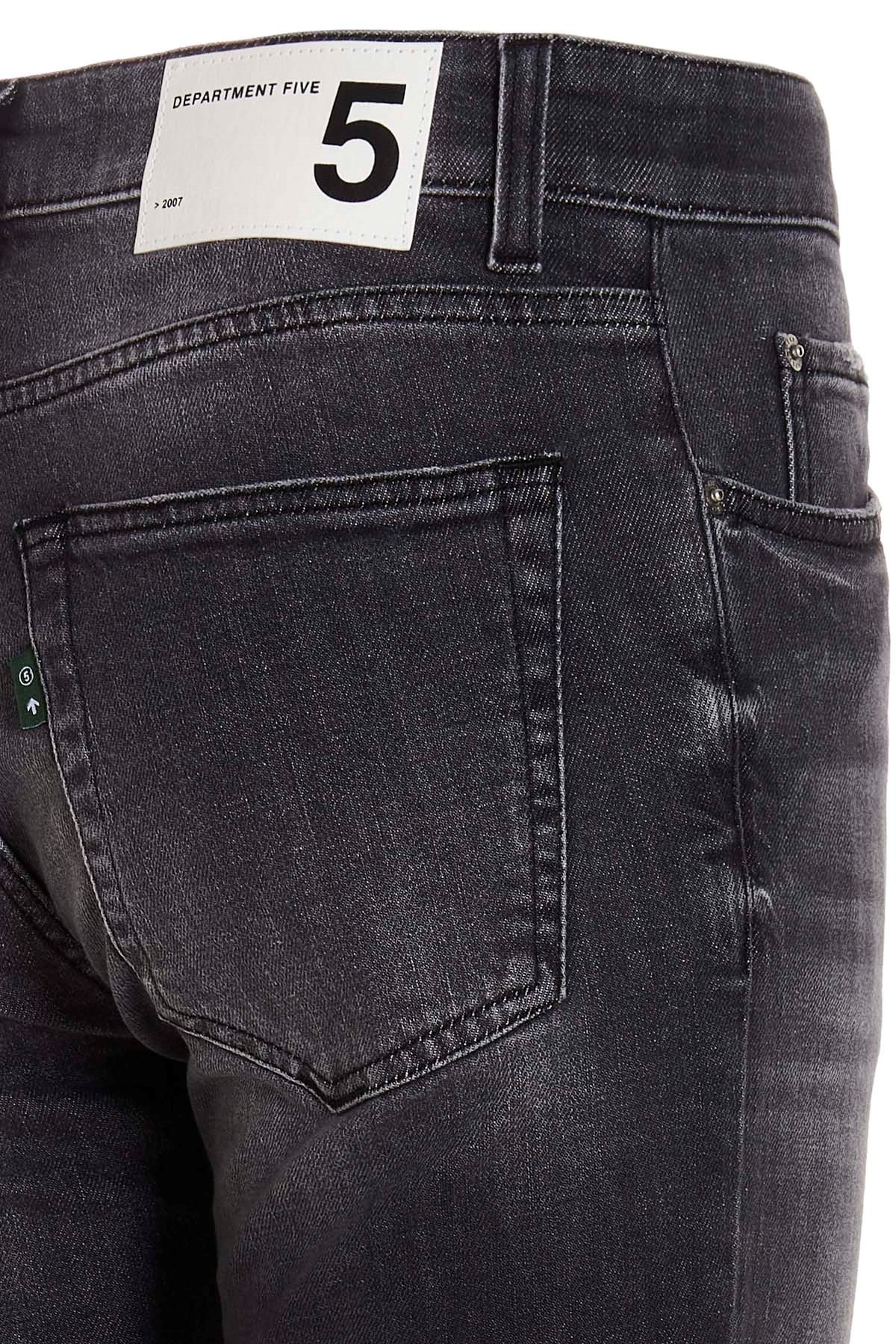 Department Five Distressed-effect Slim-leg Jeans In Black