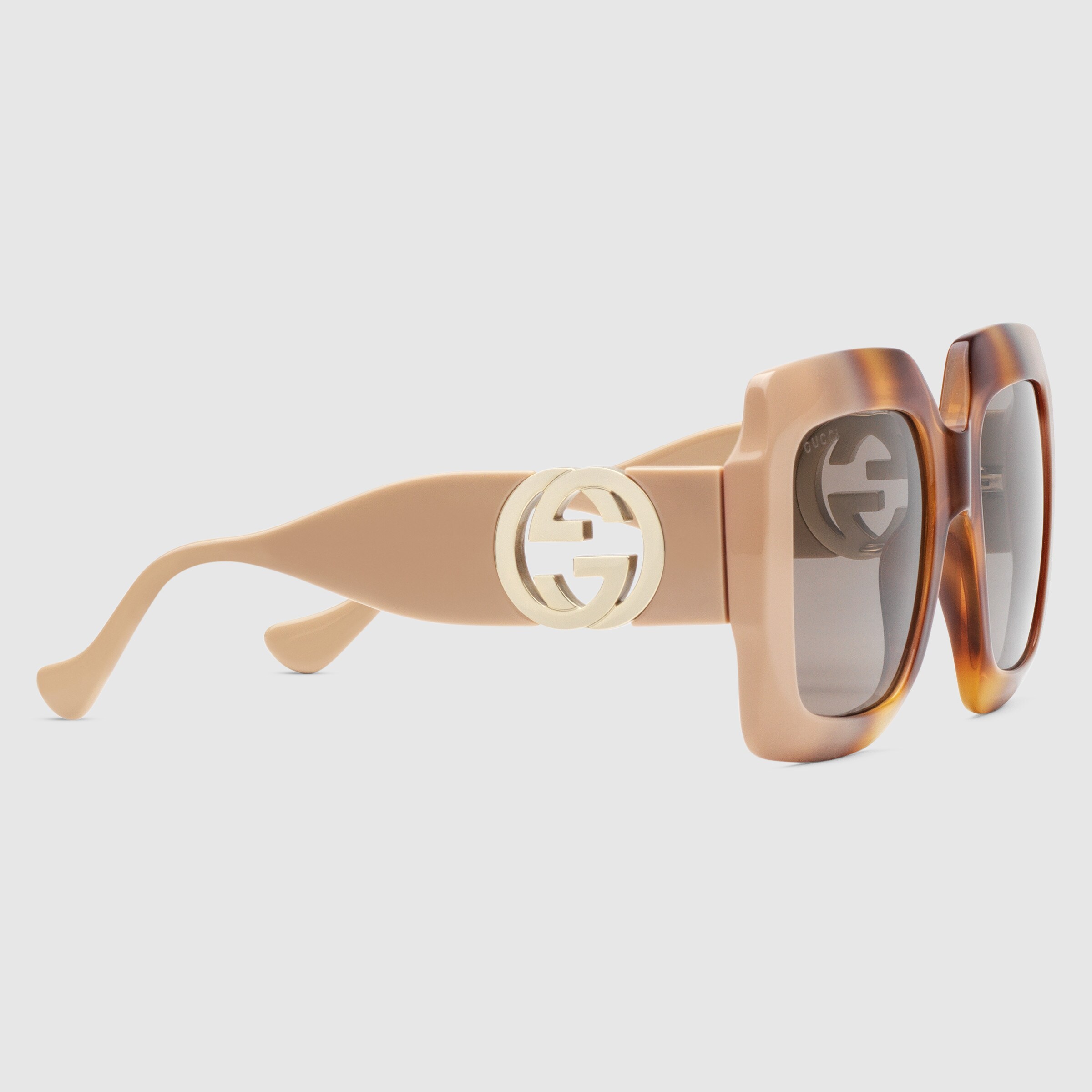 Gucci Square-frame Sunglasses In Nude