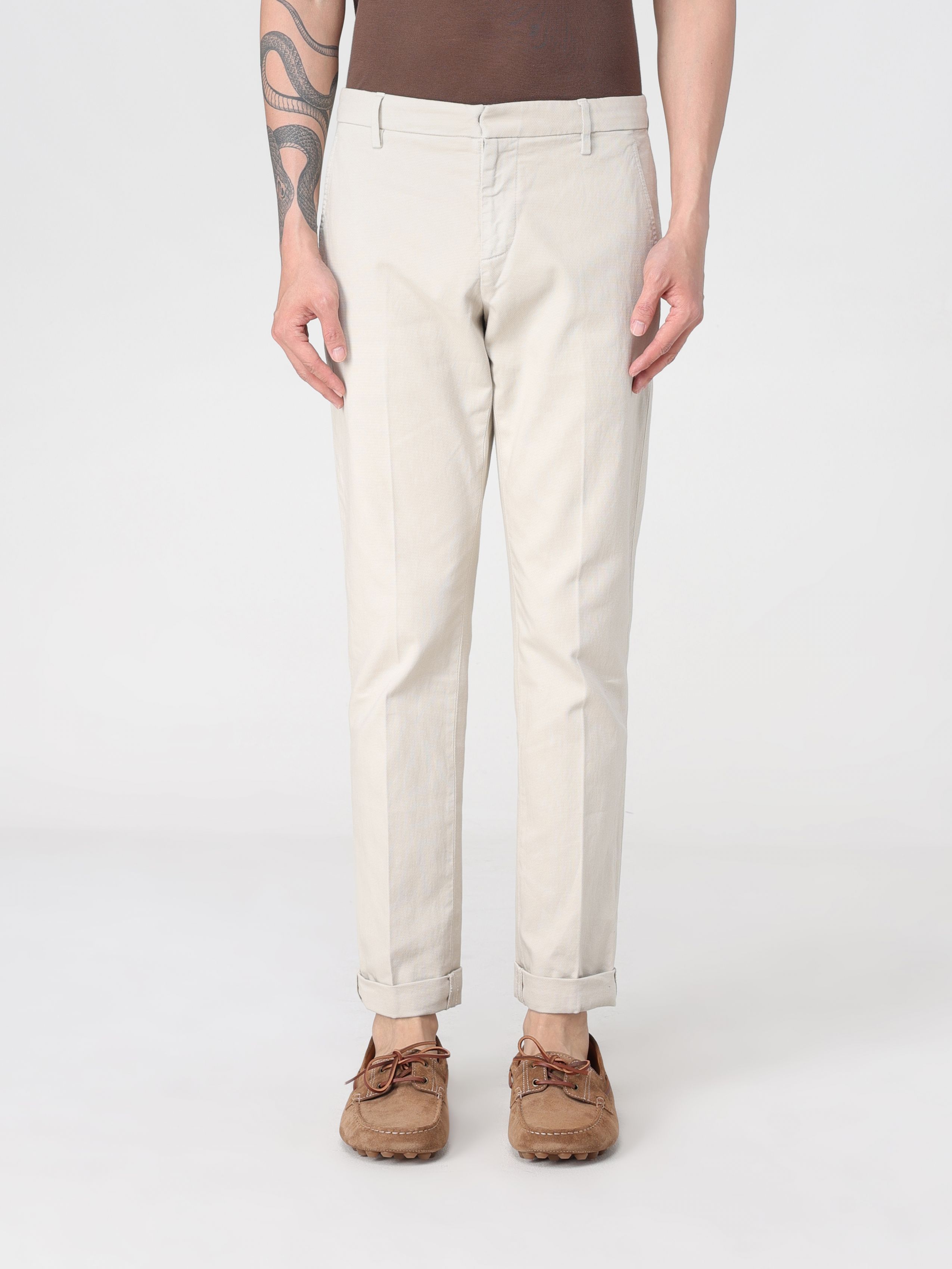Dondup Belt Loop Casual Pants In Neutral
