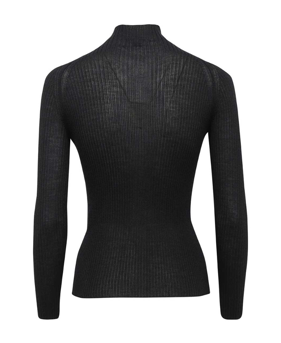 Shop Bally High-neck Long-sleeved Sweater In Black