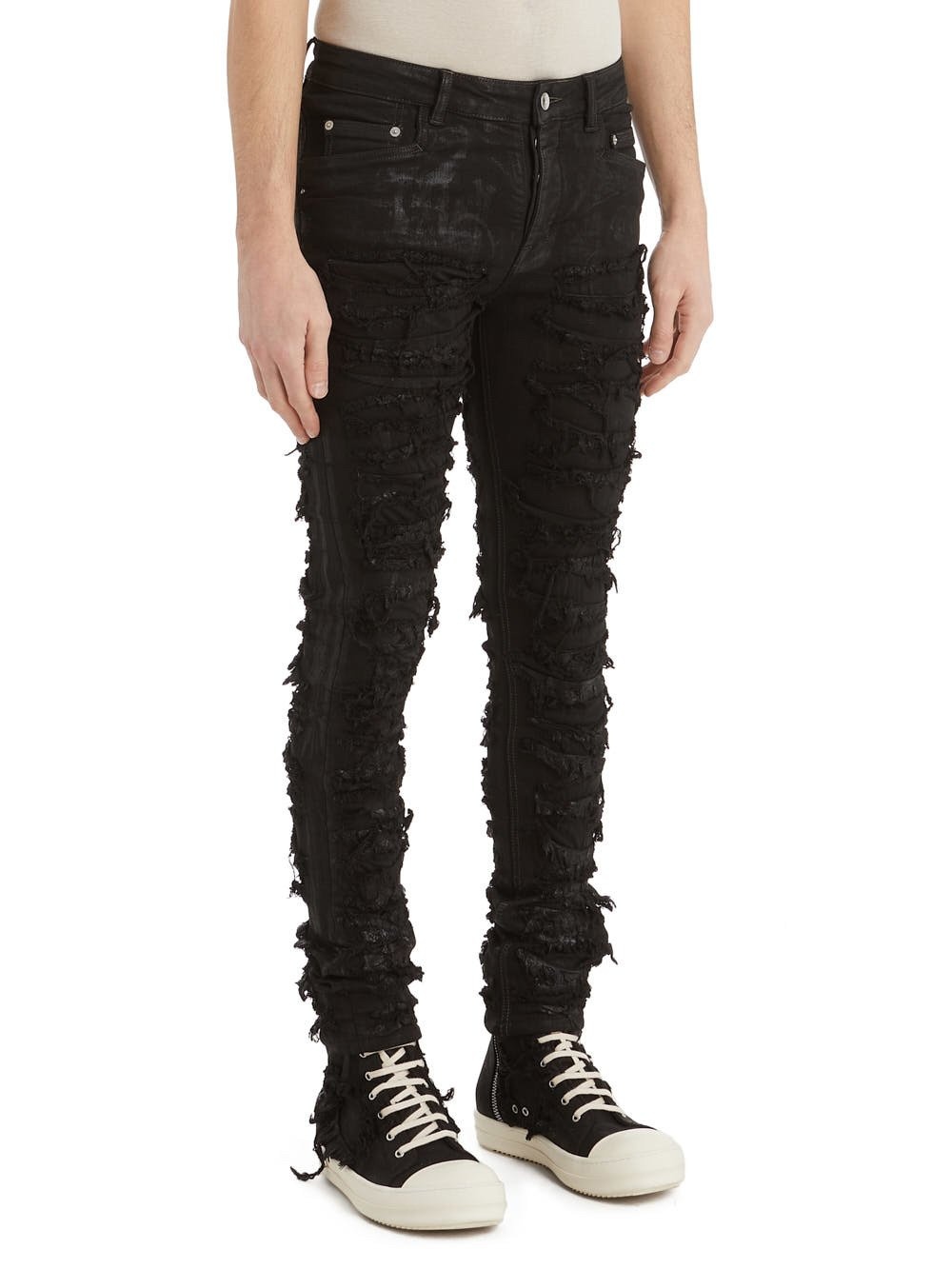 Rick Owens Drkshdw Black Tyrone Cut Jeans In Black