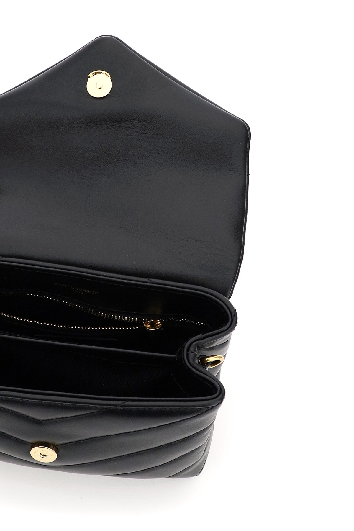 Saint Laurent Loulou Toy Shoulder Bag In Black