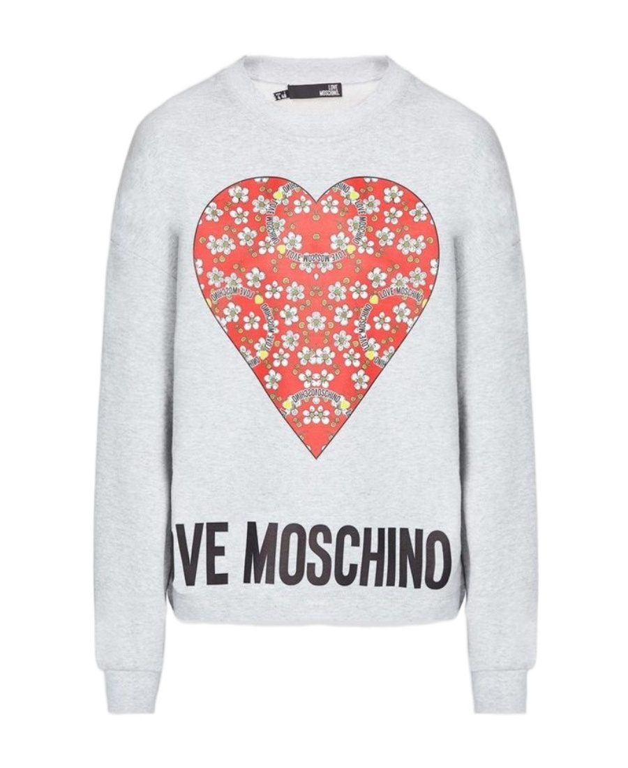 Moschino Floral Printed Sweater In White