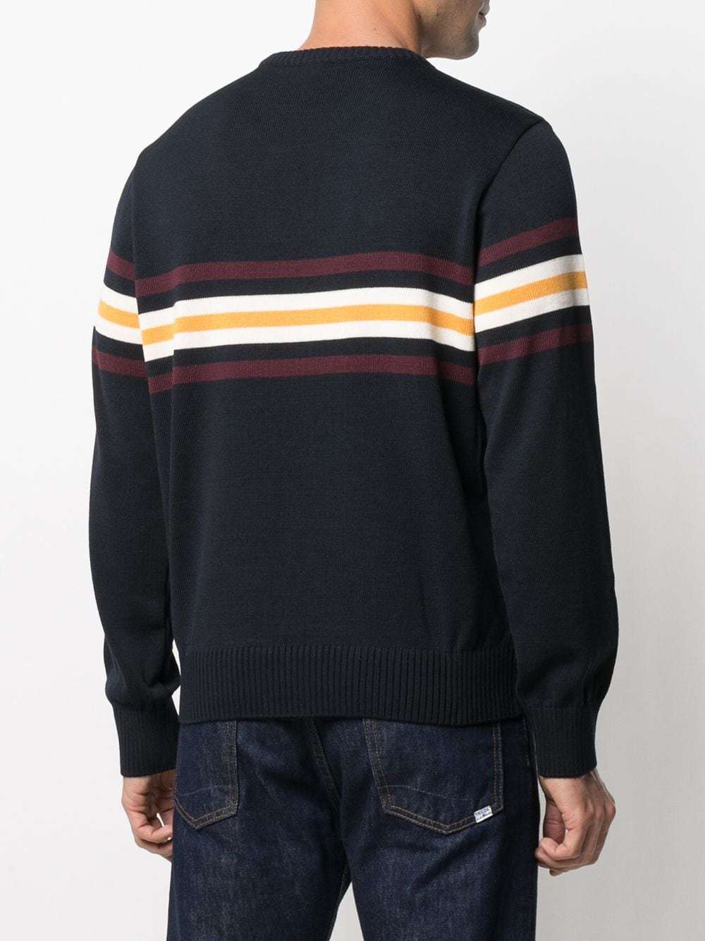 PAUL & SHARK HORIZONTAL STRIPE FINE KNIT JUMPER