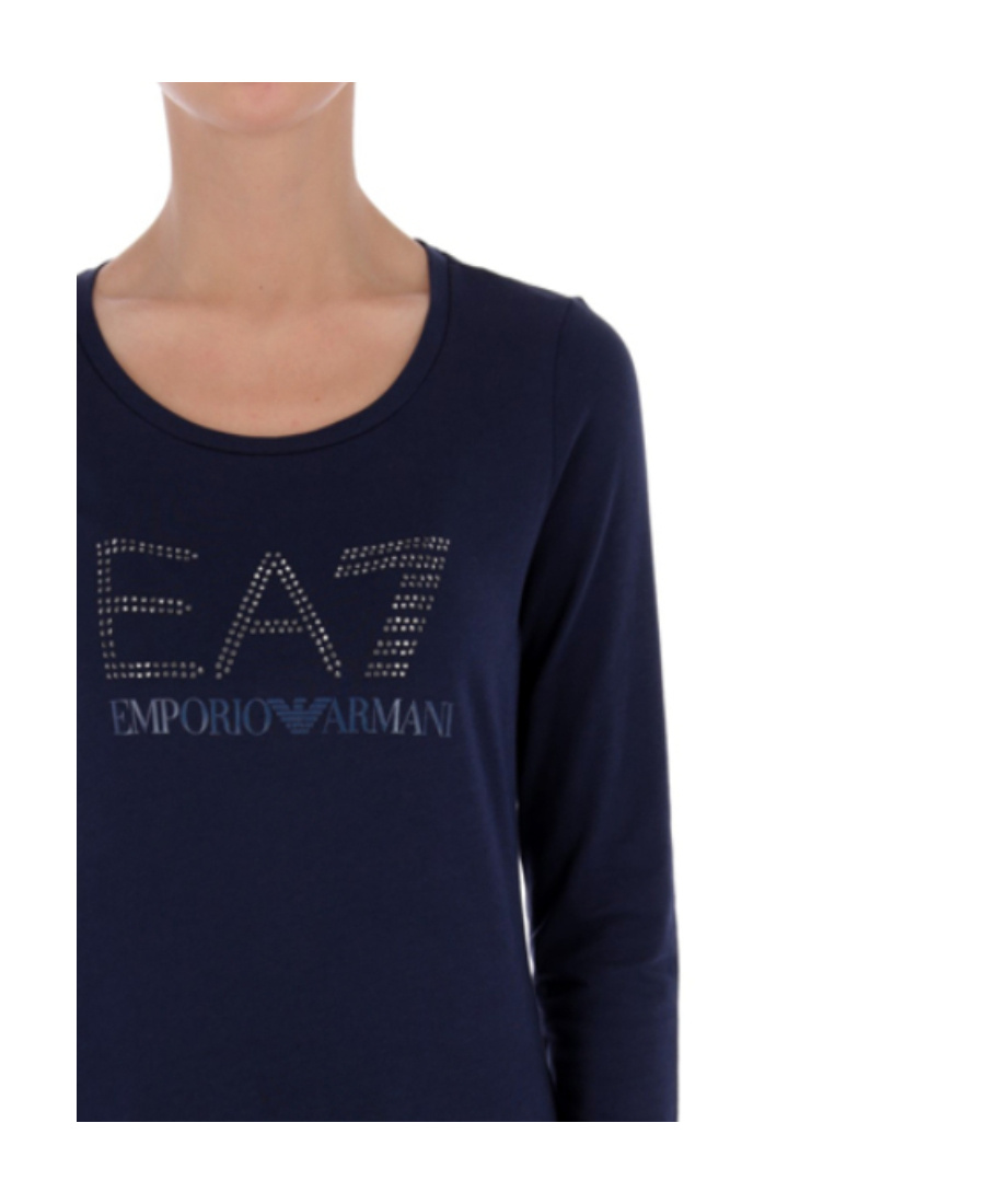 EMPORIO ARMANI NAVY BLUE LONG-SLEEVED T-SHIRT