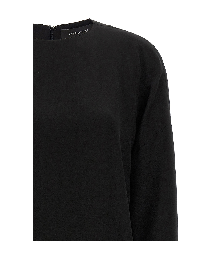 FABIANA FILIPPI FABIANA FILIPPI CUFFLINKS DETAILED CREWNECK BLOUSE