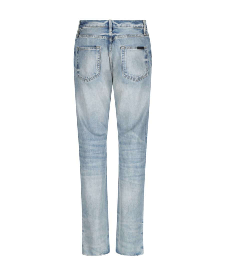 Fear Of God Stonewashed Straight-leg Denim Trousers In Gray
