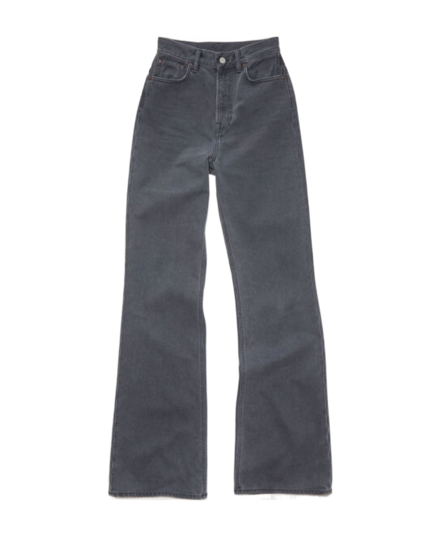 Acne Studios High-waisted Flared Jeans In Black