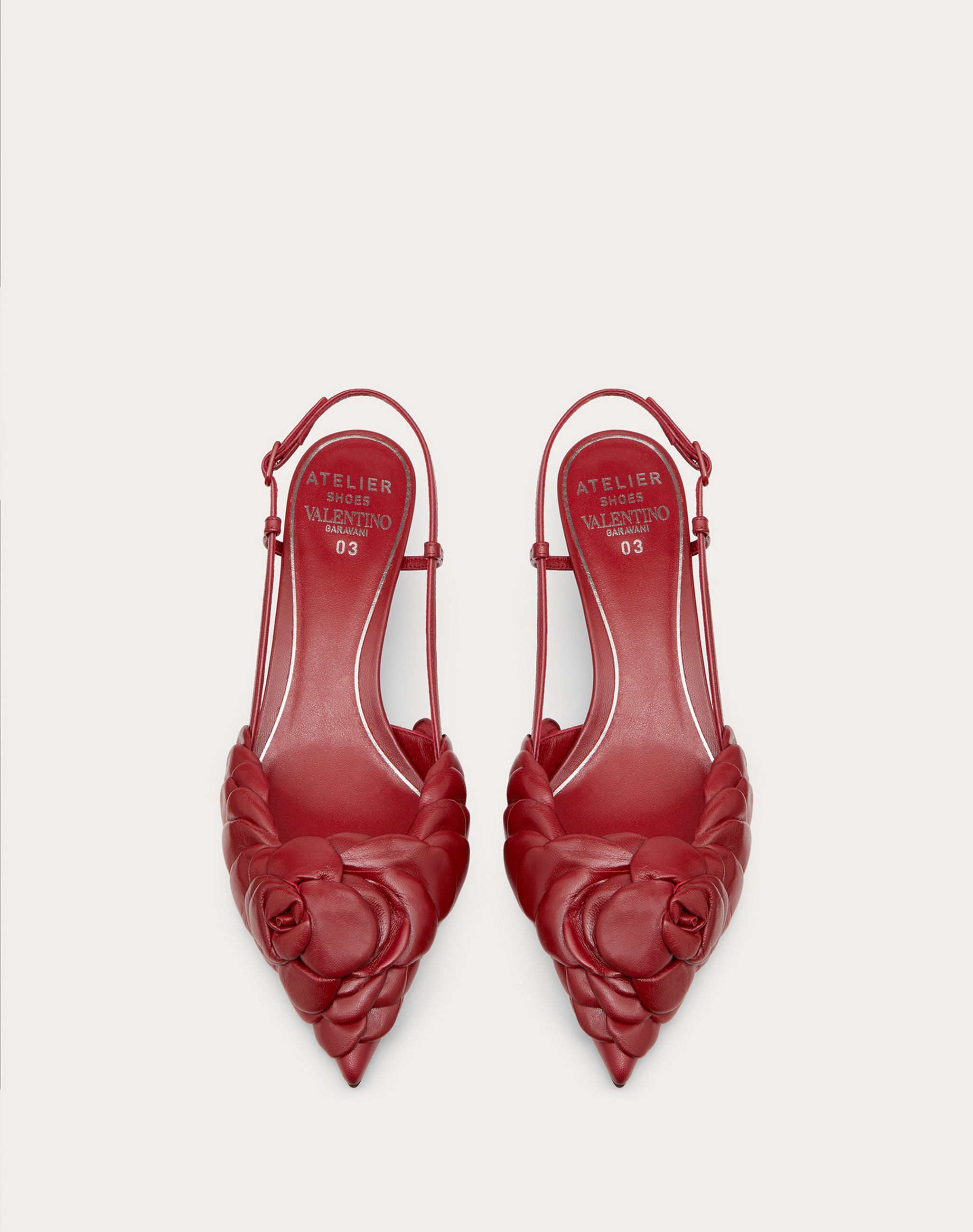 Valentino 03 Rose Edition 40mm Slingback Pumps In Red