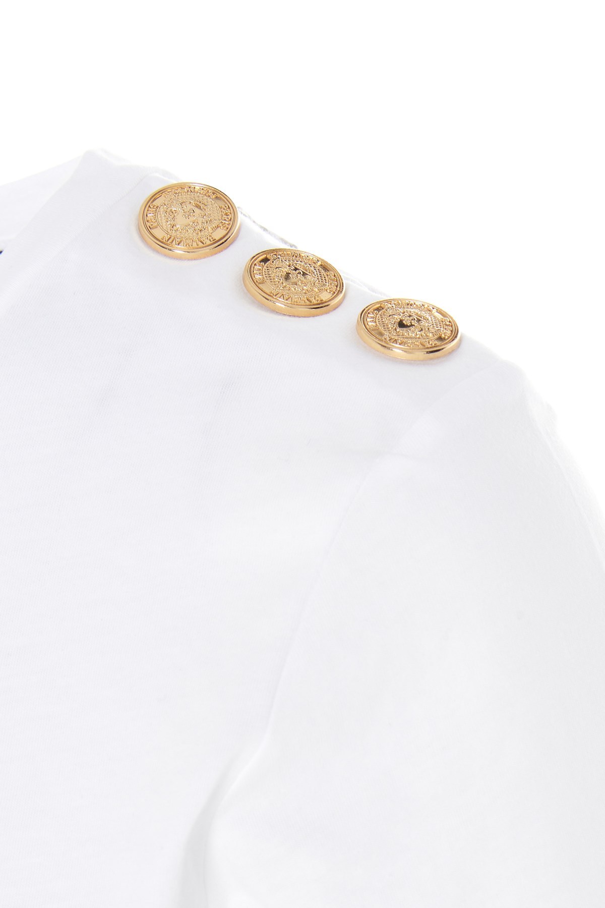 BALMAIN ECO-DESIGNED COTTON T-SHIRT WITH BALMAIN LOGO PRINT