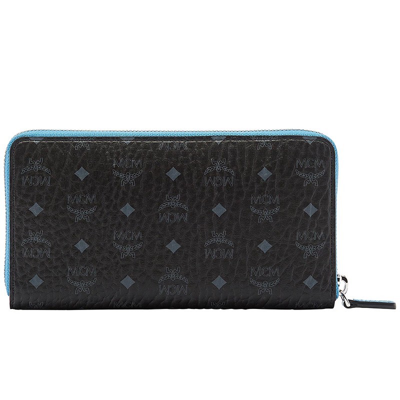 Mcm Long Zipper Wallet. In Black
