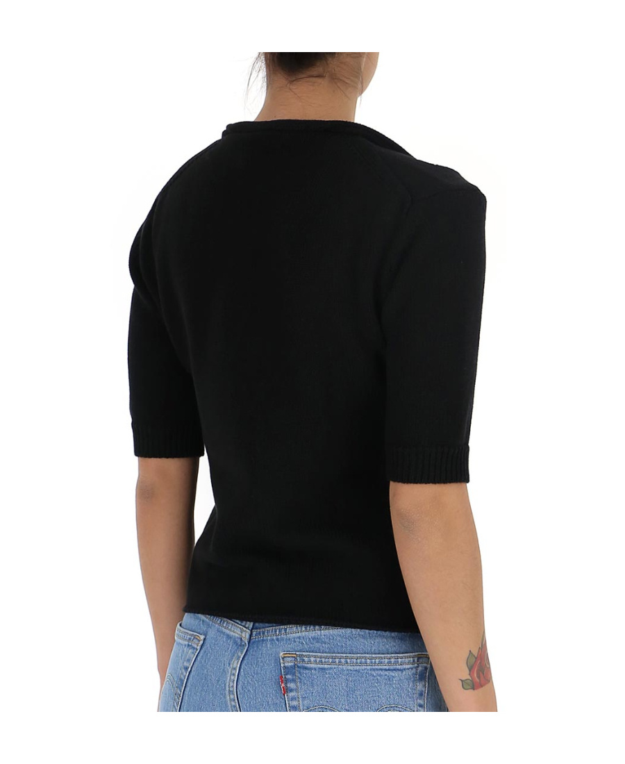 Chloé Cutout Cotton And Wool-blend Sweater In Black