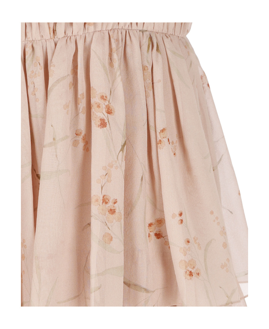 Celine Mulberry Silk Printed Short Dress In Pink