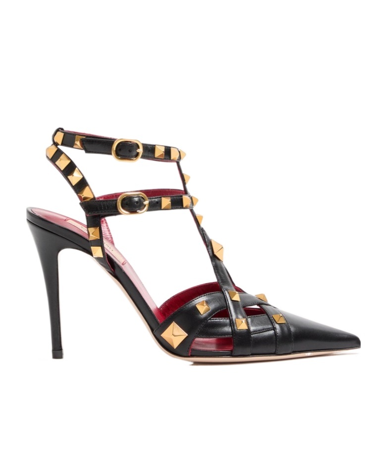 Valentino Garavani Studdy Kidskin Pumps 100mm In Black