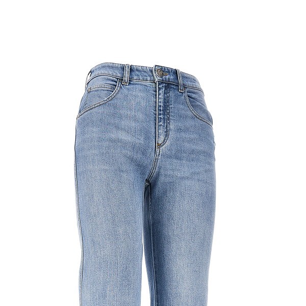 Emporio Armani Belt Loop Denim Trousers In Blue