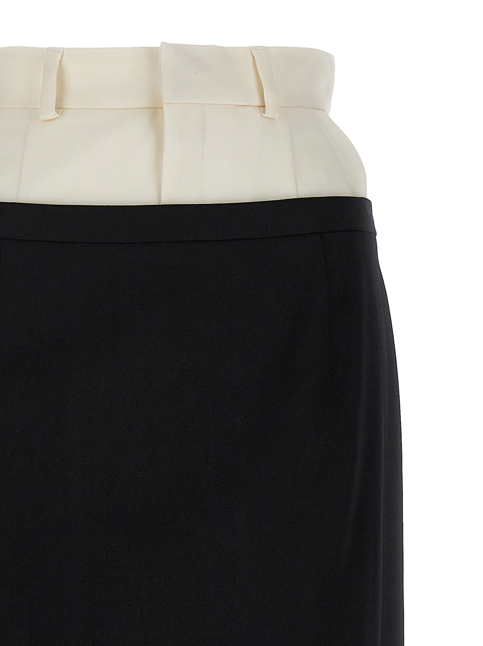 Shop Mm6 Maison Margiela Layered Midi Skirt In Black