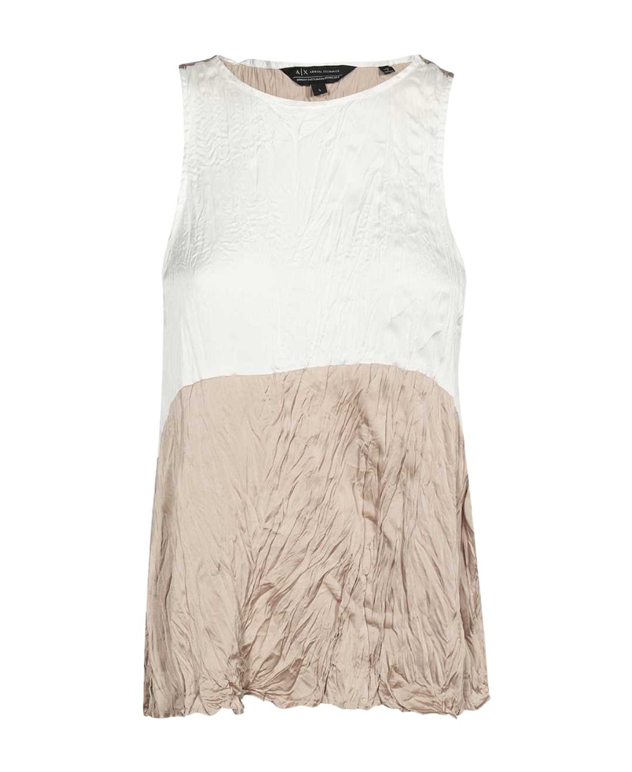 Armani Exchange Logo Vest In Nude