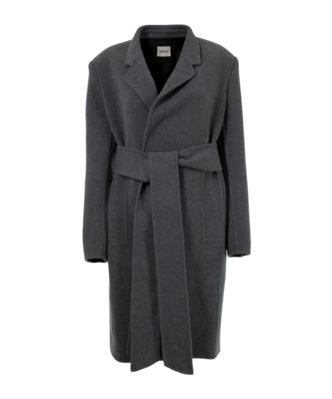 Khaite Long-sleeved Coat In Black