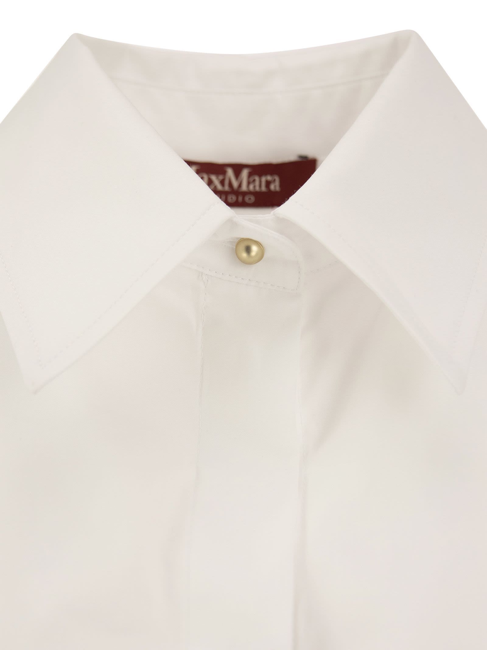Max Mara Buttoned Long-sleeved Shirt In White