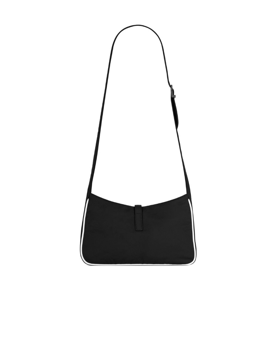 Saint Laurent Logo-plaque Shoulder Bag In Black