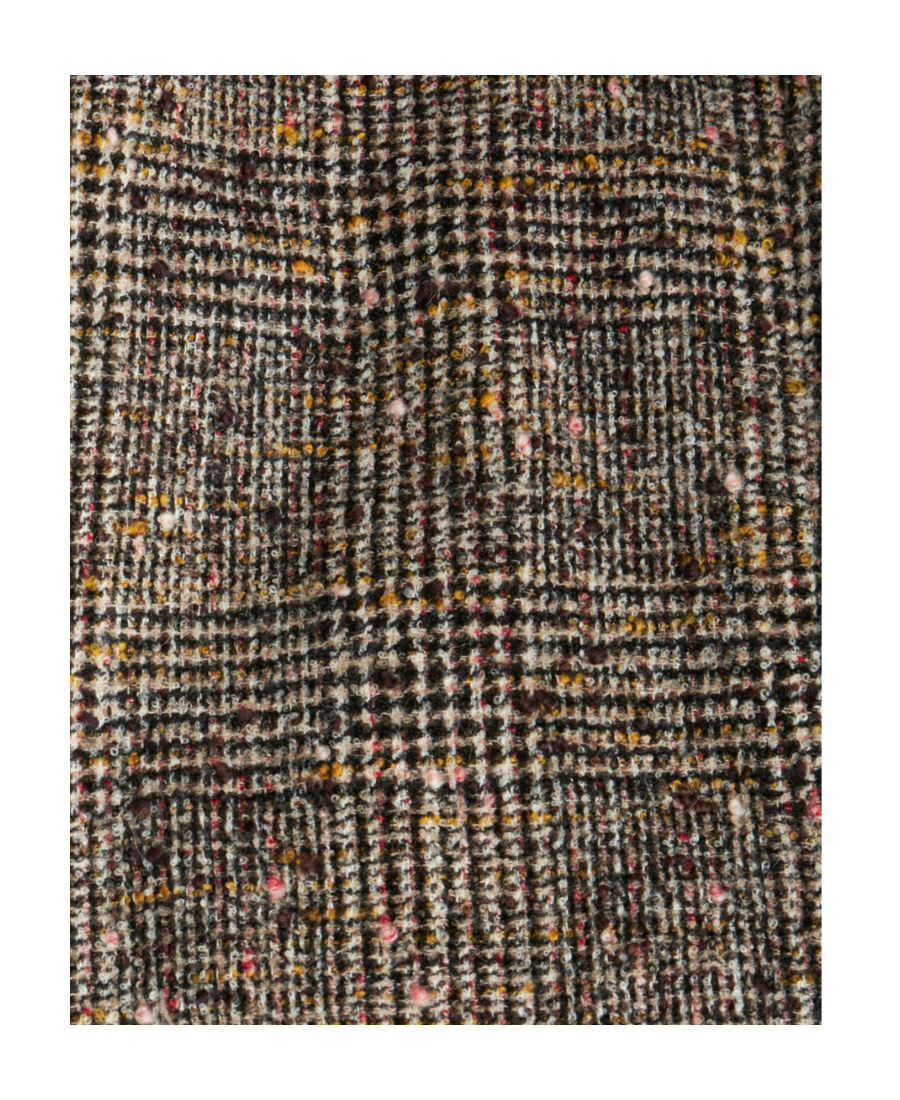 Etro Check Pattern Notch Lapel Jacket With Front Pockets In Brown