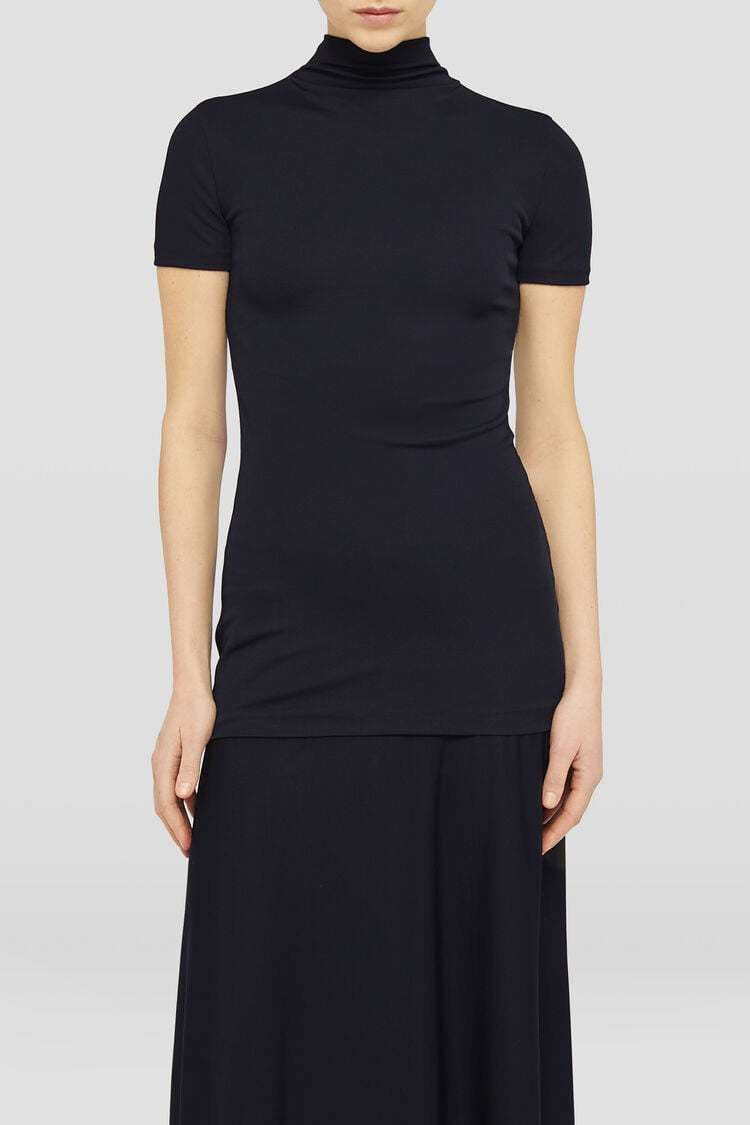Jil Sander Layered-design Midi Dress In Black