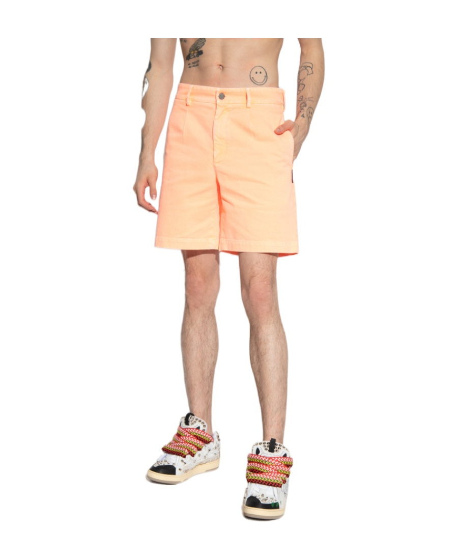 Palm Angels Cotton-twill Bermuda Shorts In Nude