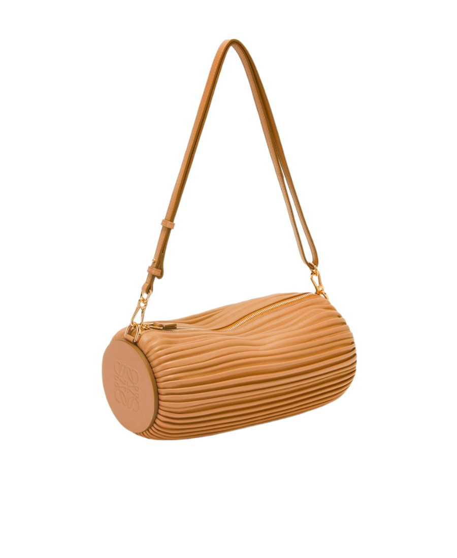 Loewe Bracelet Pouch In Pleated Nappa In Brown