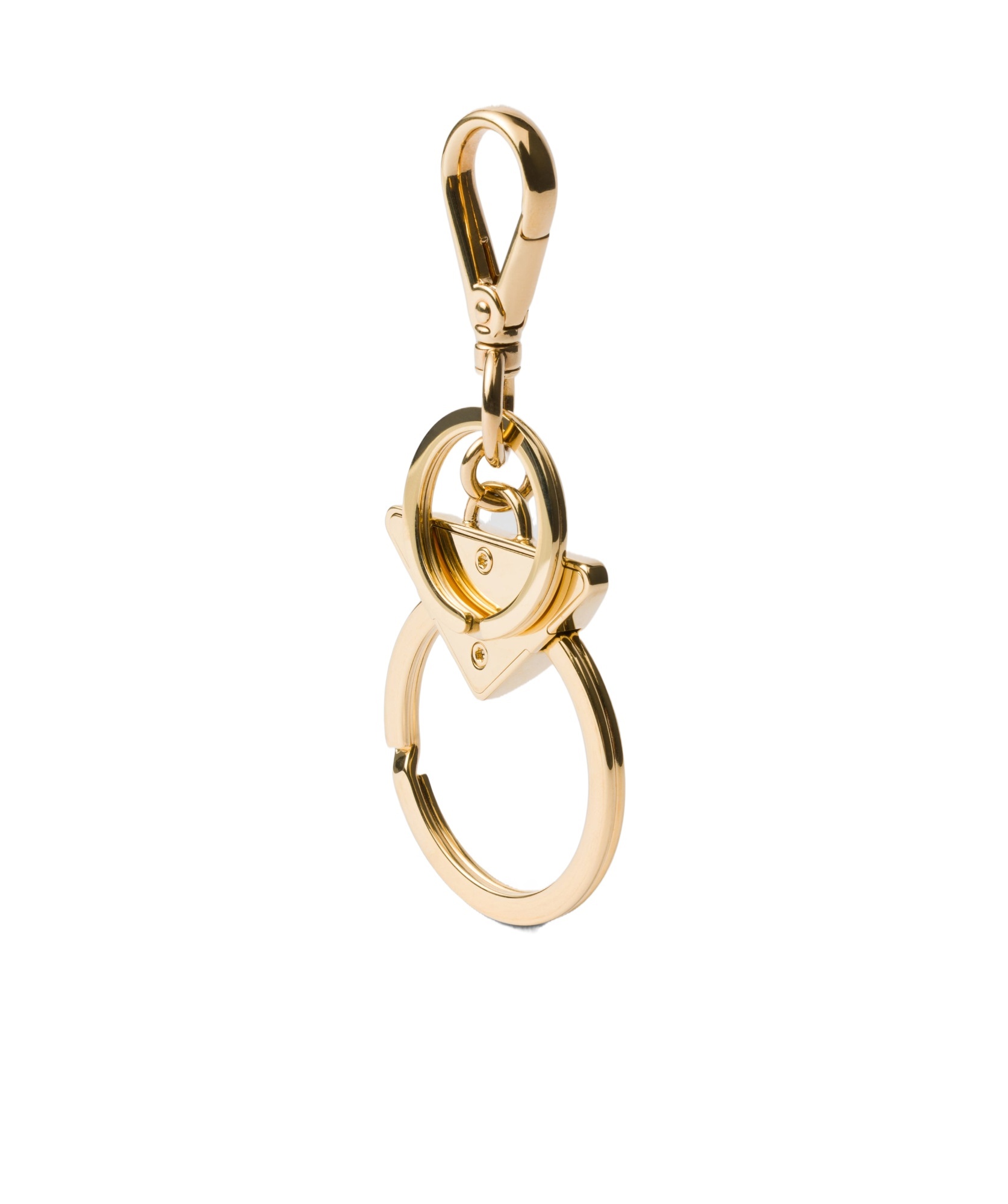 Prada Logo-charm Keyring In Multicolor