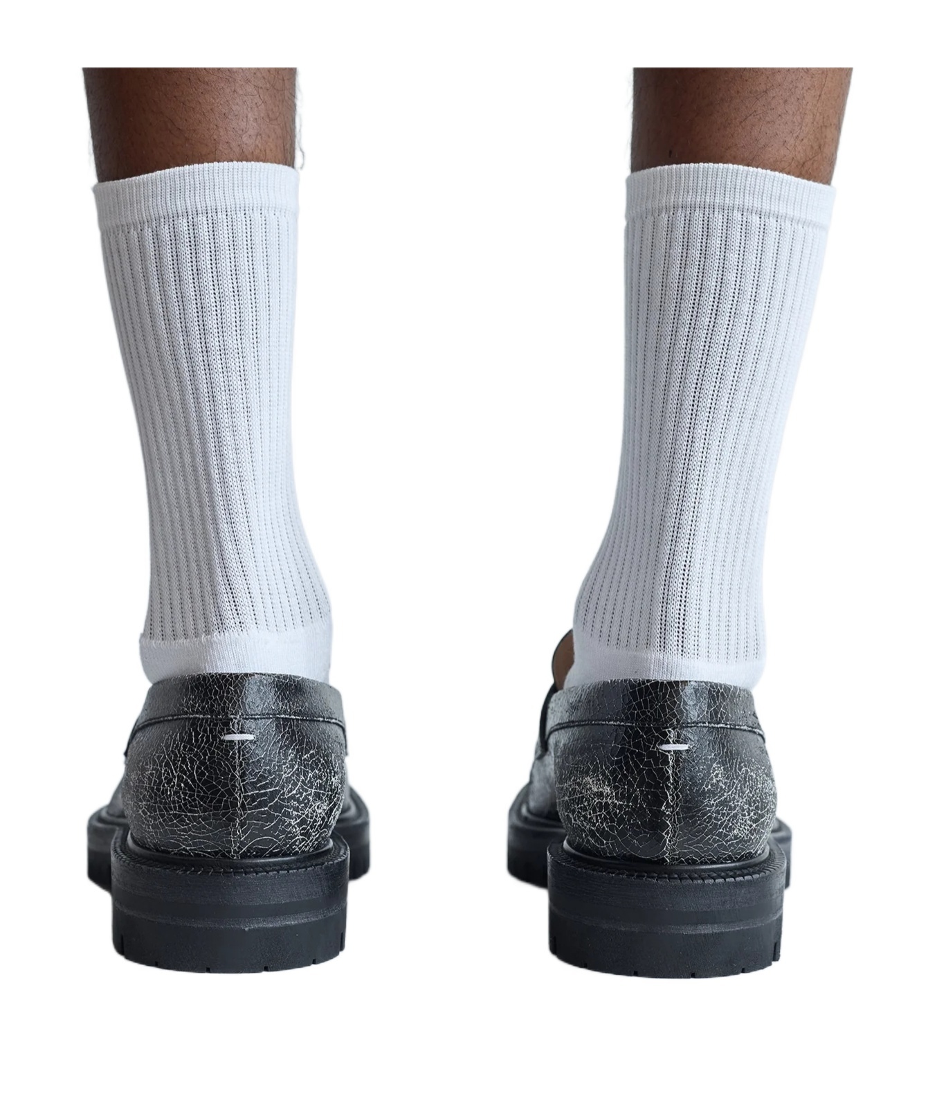 Maison Margiela Taby County Crackled Loafers In Multi