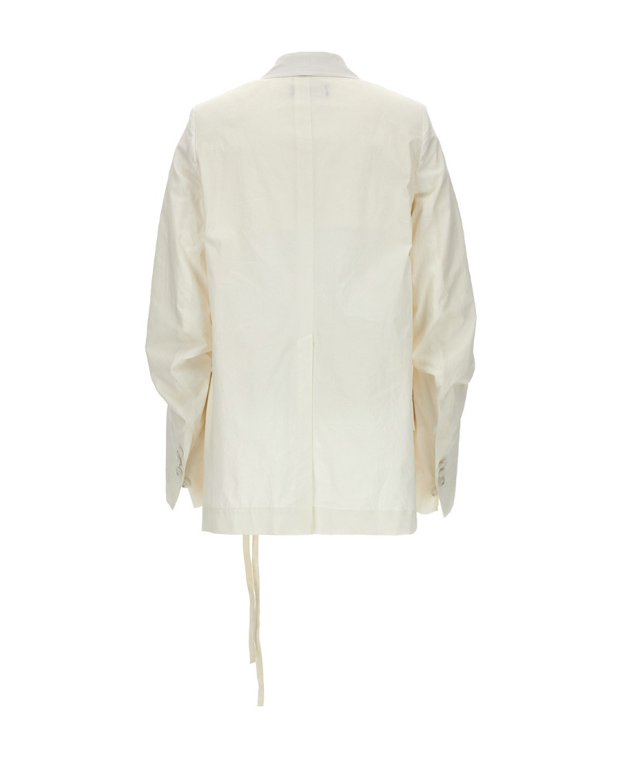 Ann Demeulemeester Renske Single-breasted Suit Jacket In White